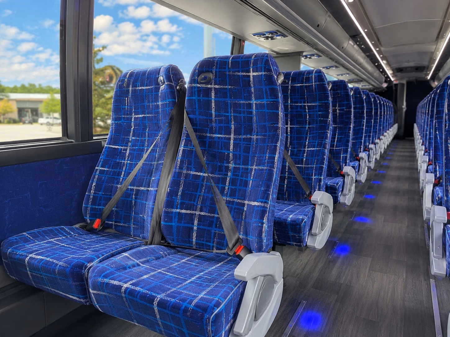 san diego charter bus rental interior
